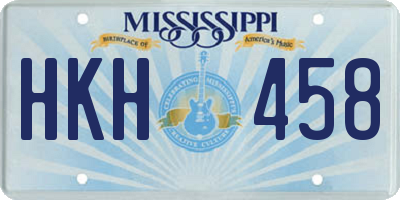 MS license plate HKH458