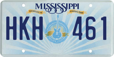 MS license plate HKH461