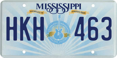 MS license plate HKH463