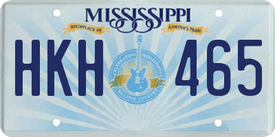 MS license plate HKH465