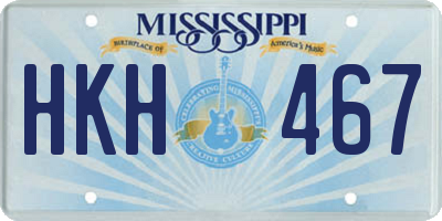 MS license plate HKH467
