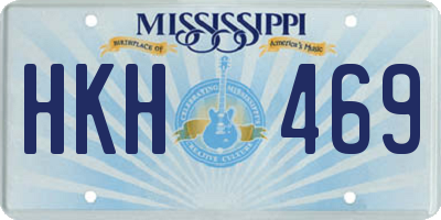 MS license plate HKH469