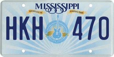 MS license plate HKH470