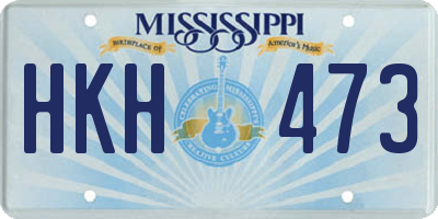 MS license plate HKH473