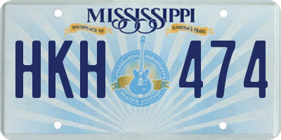 MS license plate HKH474