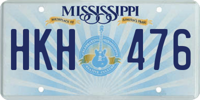 MS license plate HKH476