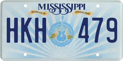 MS license plate HKH479