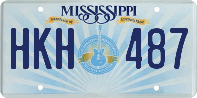 MS license plate HKH487