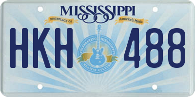 MS license plate HKH488