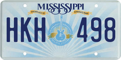 MS license plate HKH498