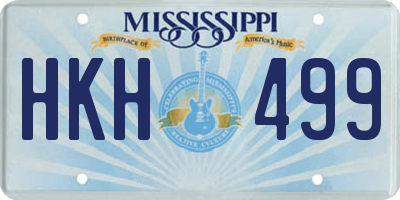 MS license plate HKH499