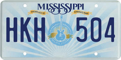MS license plate HKH504