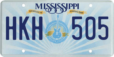 MS license plate HKH505
