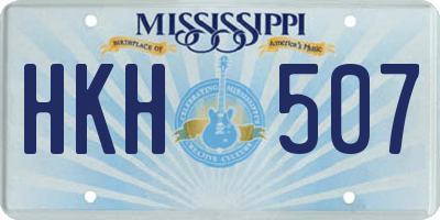 MS license plate HKH507