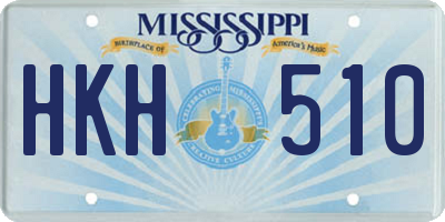 MS license plate HKH510