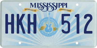 MS license plate HKH512