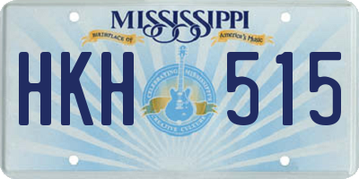 MS license plate HKH515