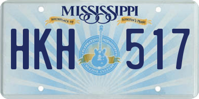MS license plate HKH517