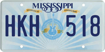 MS license plate HKH518