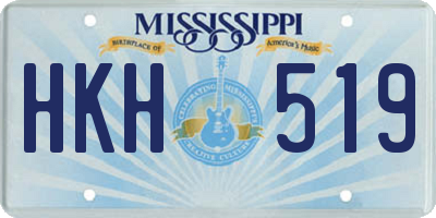 MS license plate HKH519