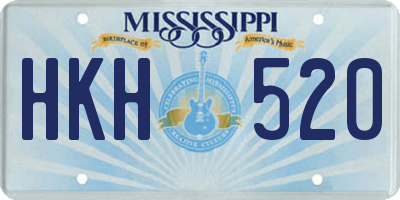MS license plate HKH520