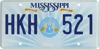 MS license plate HKH521