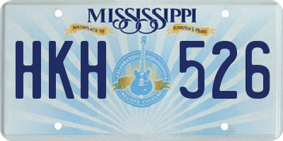 MS license plate HKH526