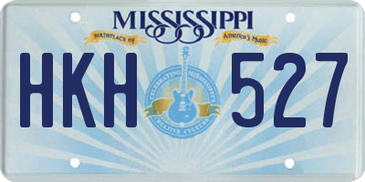 MS license plate HKH527