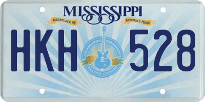 MS license plate HKH528