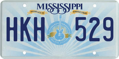 MS license plate HKH529