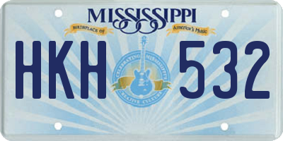 MS license plate HKH532