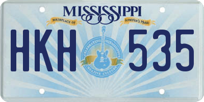 MS license plate HKH535