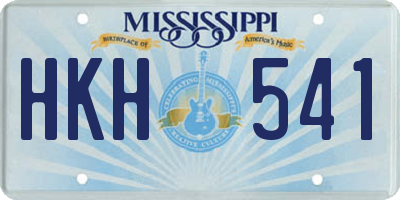 MS license plate HKH541
