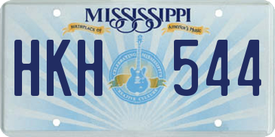 MS license plate HKH544
