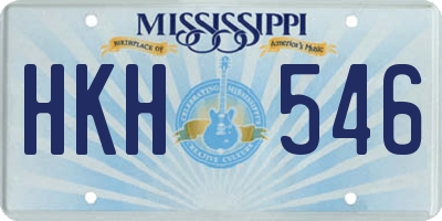 MS license plate HKH546