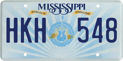 MS license plate HKH548