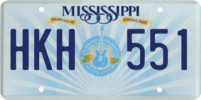 MS license plate HKH551