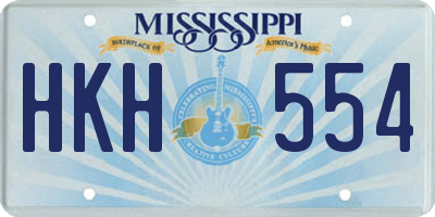 MS license plate HKH554
