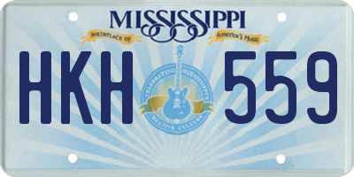 MS license plate HKH559