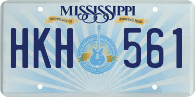 MS license plate HKH561