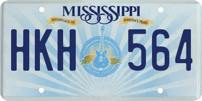 MS license plate HKH564