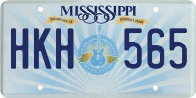 MS license plate HKH565