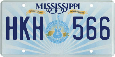 MS license plate HKH566