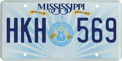 MS license plate HKH569