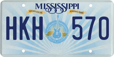 MS license plate HKH570