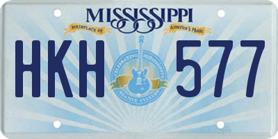MS license plate HKH577