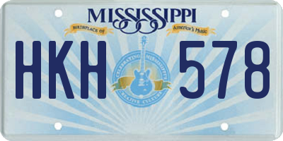 MS license plate HKH578
