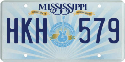 MS license plate HKH579