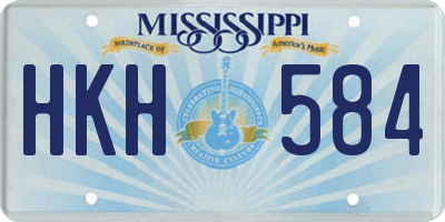 MS license plate HKH584