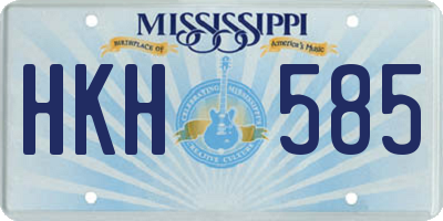 MS license plate HKH585